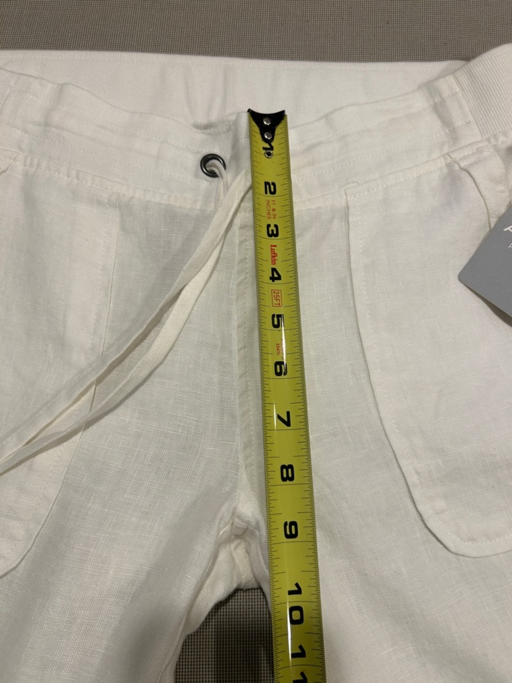 NWT Athleta White Linen Pants Women’s Size 8 Petite - Picture 6 of 11